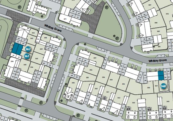 Site plan, 2 bed houses - artist's impression subject to change